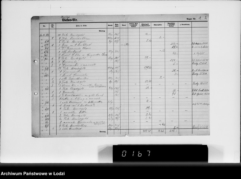 Obraz 6 z jednostki "Beschlagnahme Kripo.[Kartoteka skonfiskowanych kosztowności]"