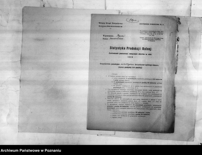 Obraz 6 z jednostki "/Statystyka produkcji rolnej - zestawienie powiatowe - Inowrocław/"