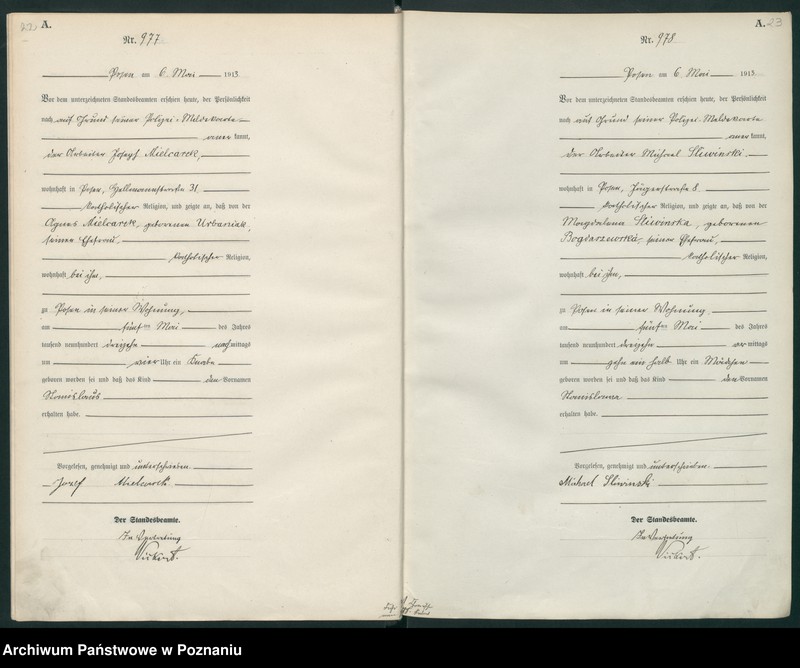 Obraz 14 z jednostki "Księga miejscowa urodzeń tom III [Rejestr główny urodzeń]"