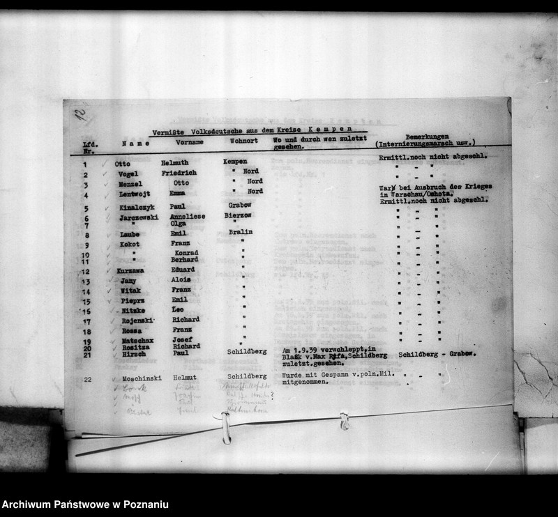 Obraz 17 z jednostki "Für die Ganselbstrerwaltung angefertigte Vermisstenlisten"