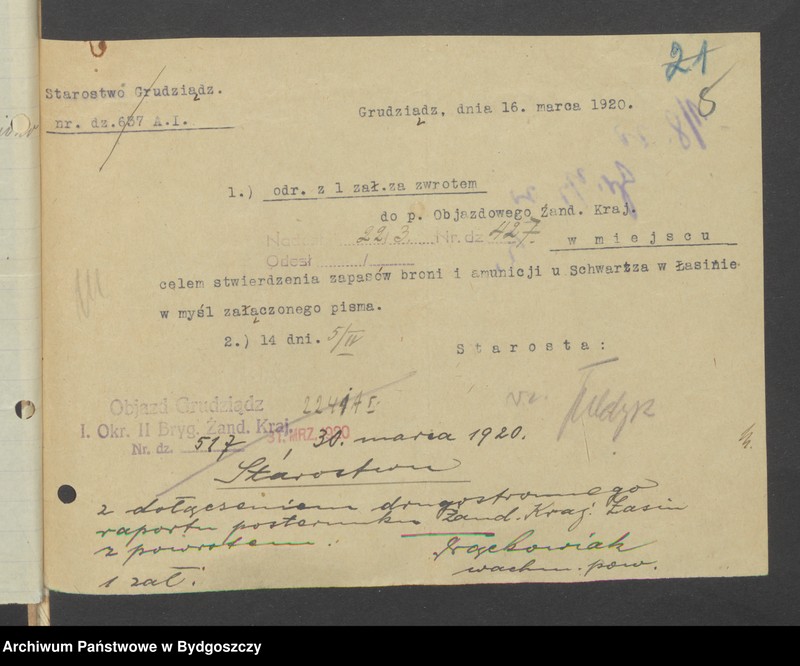 image.from.unit.number "[Raporty, sprawozdania, zaświadczenia, akta personalne Powiatowej Komendy Zachodniej Straży Obywatelskiej na powiat Grudziądz-Wieś]"