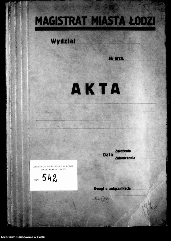 Obraz 4 z jednostki "Akta tyczące się wyprowadzania się fabrykantów"