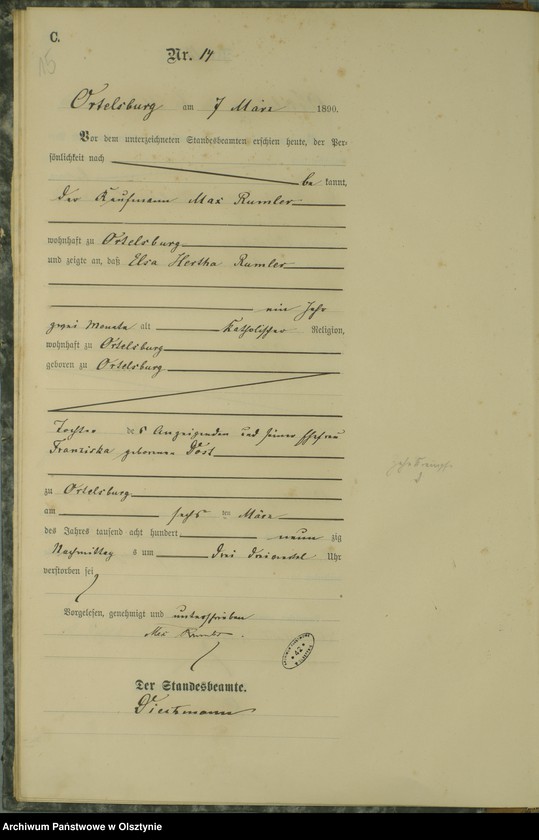 image.from.unit.number "Sterbe-Haupt-Register Nr 1 - 90"