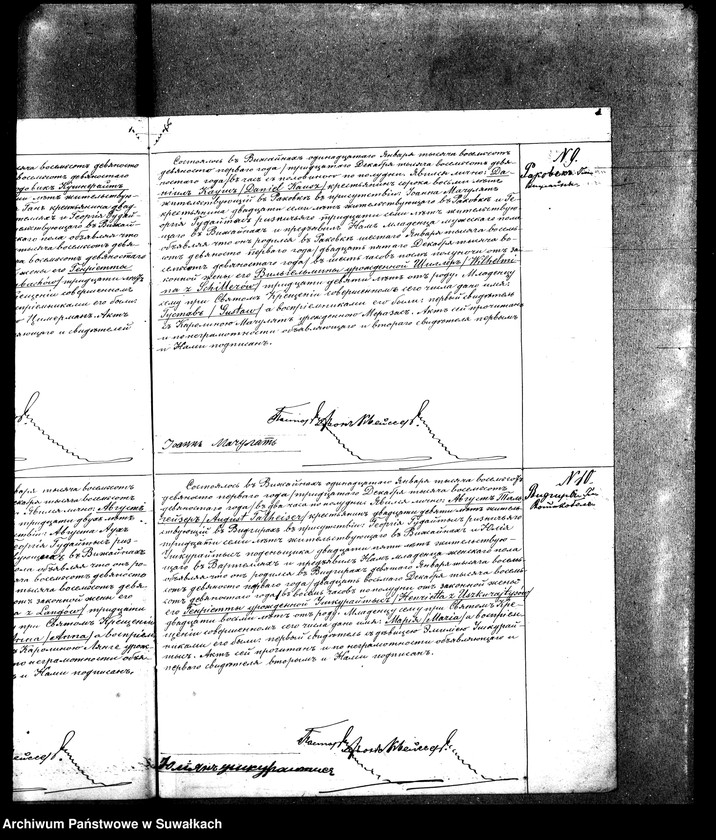 Obraz 8 z jednostki "Duplikat Aktov Graždanskogo Sostojanija o Rodivšichsja, Brakosočetavšichsja i Umeršich Vižajnskogo Evangeličesko-Ljuteranskogo Prichoda za 1891 god"