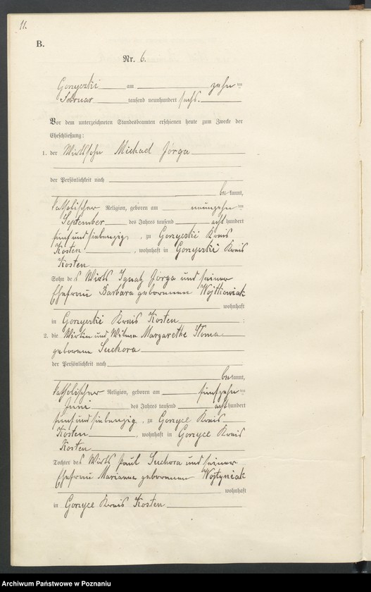 Obraz 13 z jednostki "Heiraths-Haupt-Register"