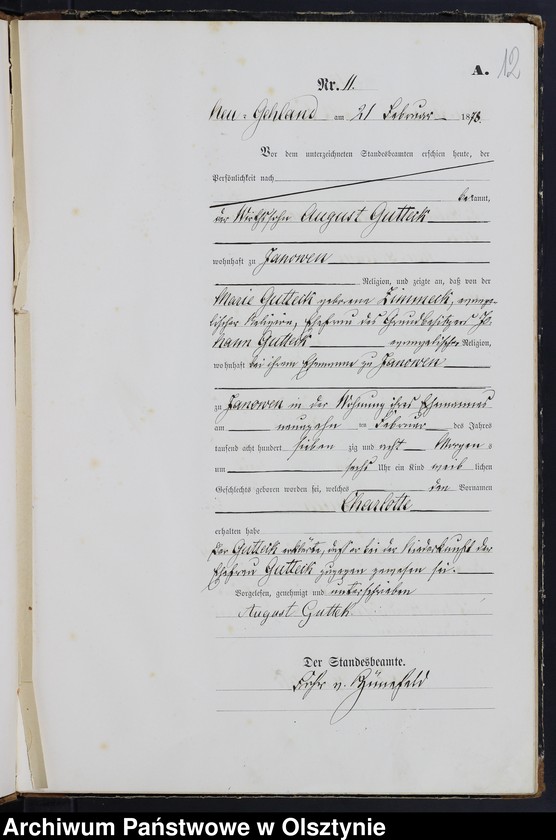image.from.unit.number "Geburts-Haupt-Register Nr 1 - 77"