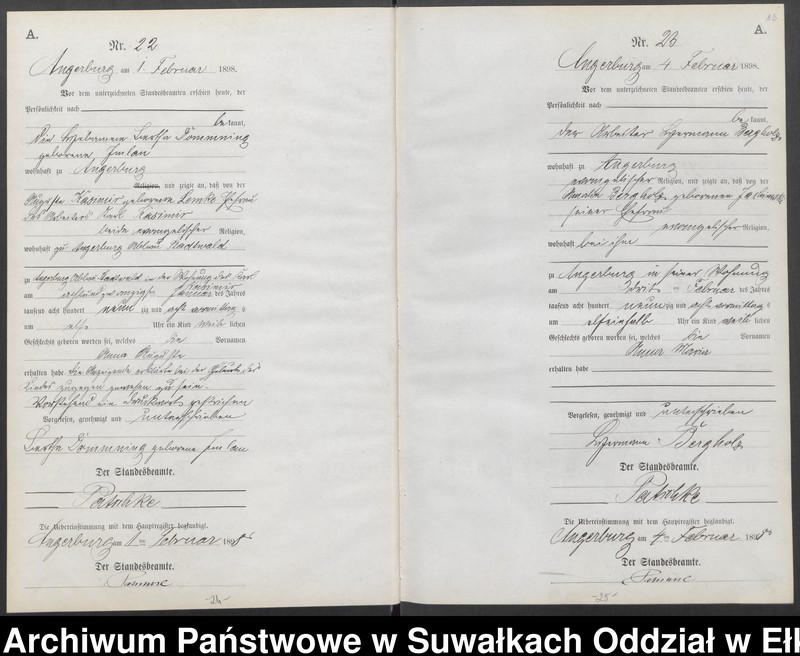 image.from.unit.number "Geburts-Neben-Register des Preussischen Standes-Amtes Angerburg Kreis Angerburg"