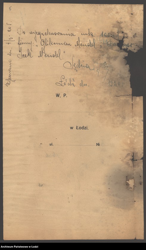 Obraz 7 z jednostki "Mendel Gliksman- sprzedaż pończoch"