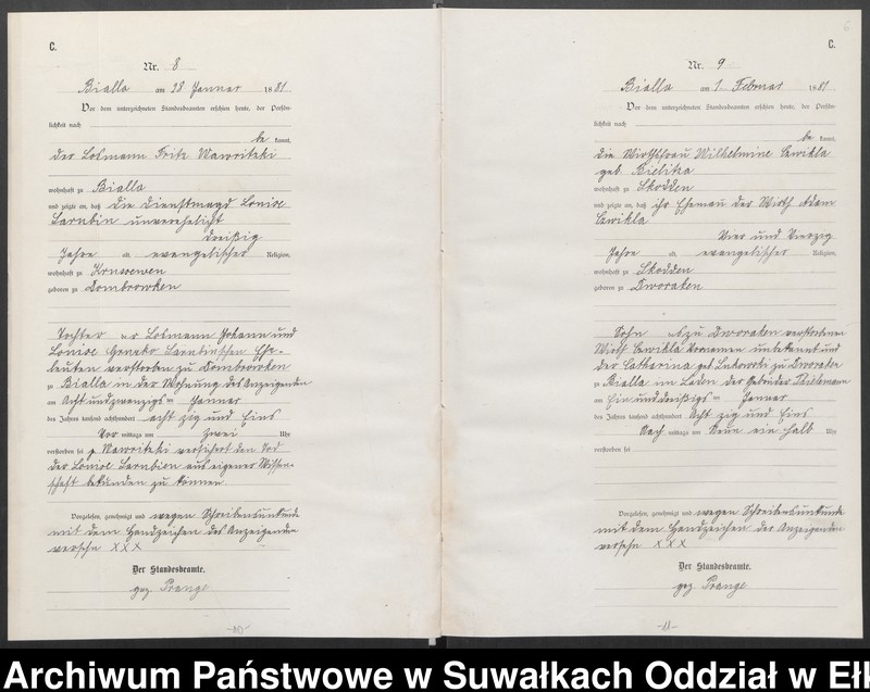 image.from.unit.number "[Sterbe-Haupt-Register des Königlich Preussischen Standes-Amtes Bialla Kreis Johannisburg]"