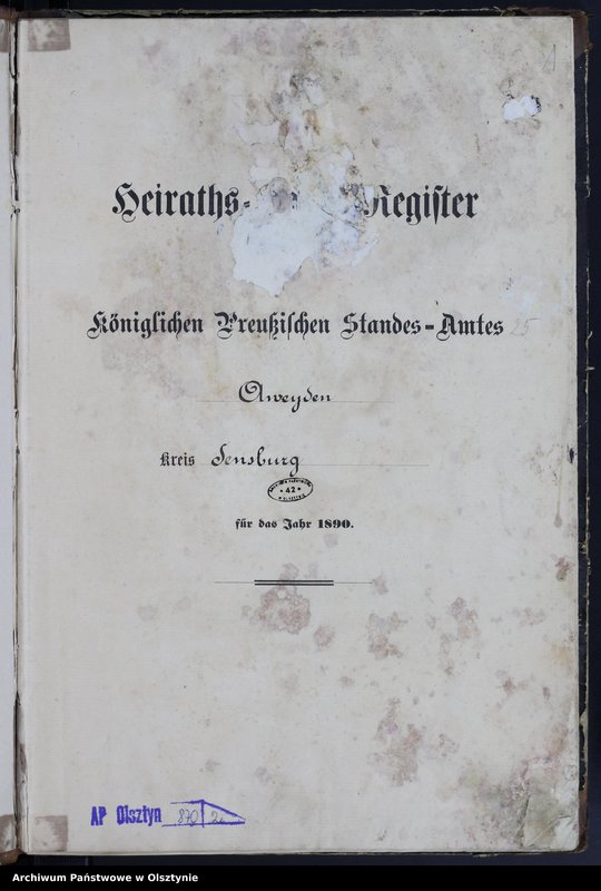 image.from.unit.number "Heiraths-Haupt-Register Nr 1 - 33"