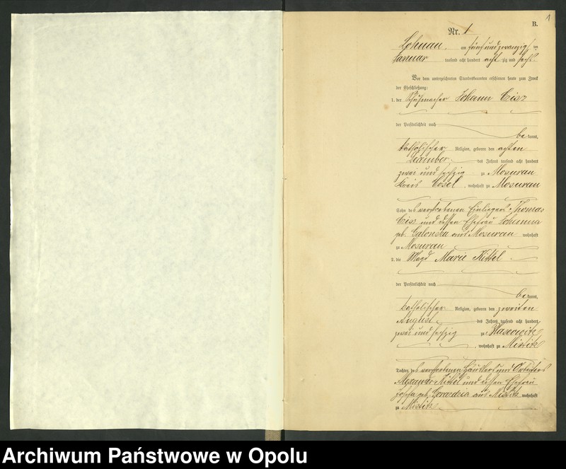 Obraz 4 z jednostki "Urząd Stanu Cywilnego Łany Księga małżeństw rok 1886-89"