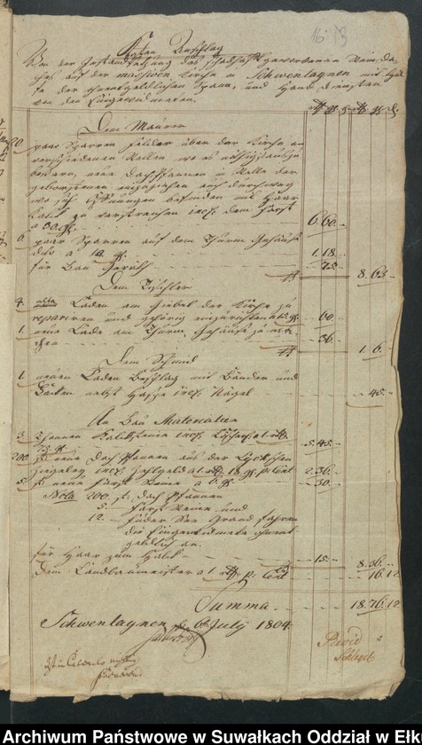 image.from.unit.number "1. Sachen betreffend die Kleinen Reparaturen an der Kirche ind den Kirchengebäden vom Jahre 1801. 2. Kirchen Bau Sachen wegen Reparatur des Kirchendachs vom Jahre 1804. 3. Bau sachen wegen des Pfarrer Widdem im Jahre 1806"