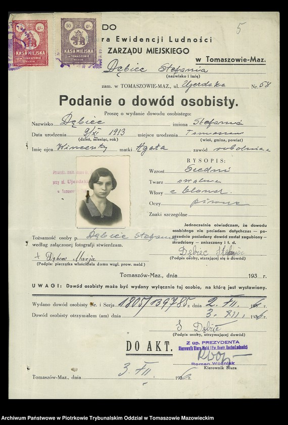 image.from.unit.number "Dowodów osobistych od nr 1801 do 2050. Tom X"