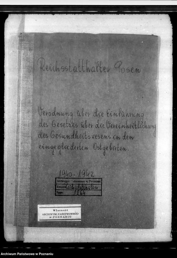 Obraz 4 z jednostki "Verordnung über die Einführung des Gesetzes über die Vereinheitlichung des Gesundheitswesens in den eingegliederten Ostgebieten."