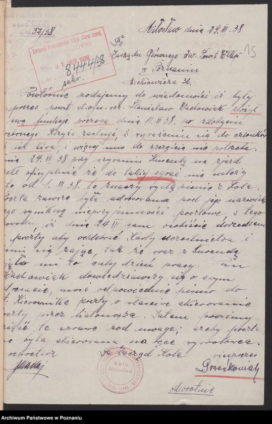 Obraz 20 z jednostki "Miłosław, powiat Września - akta koła."