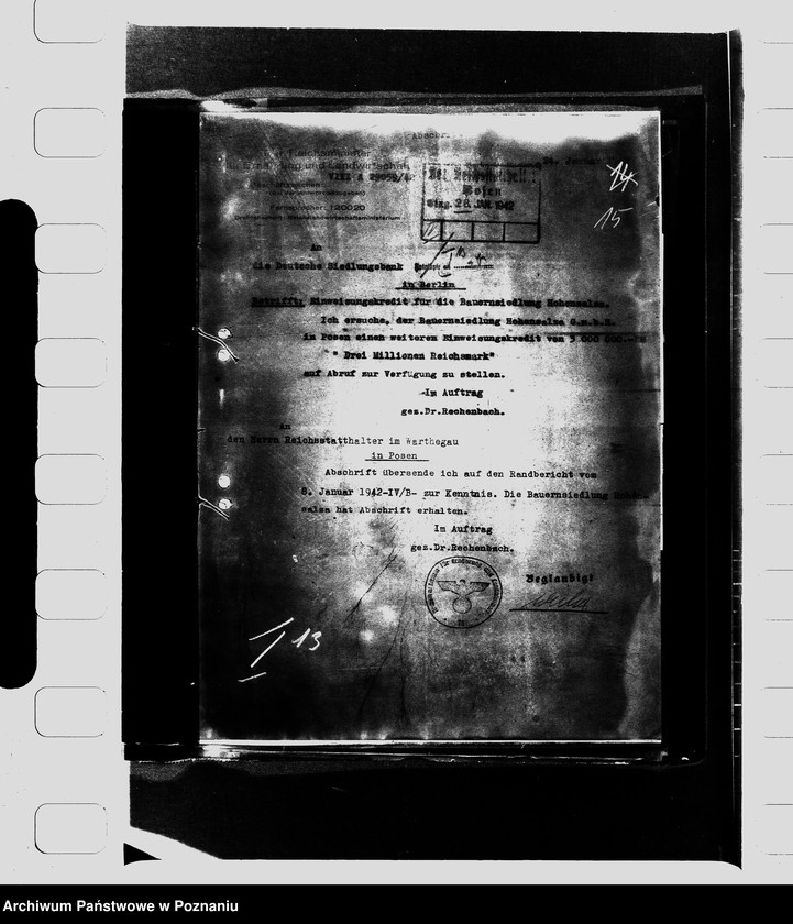 Obraz 19 z jednostki "Zapotrzebowanie pieniedzy na cele rolnictwa - Sonstiges"