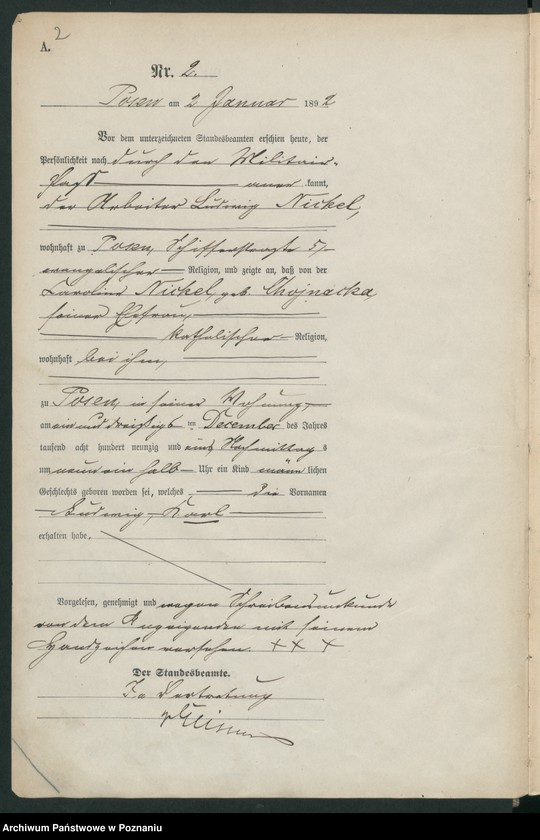 Obraz 5 z jednostki "Księga urodzeń t. I, II"