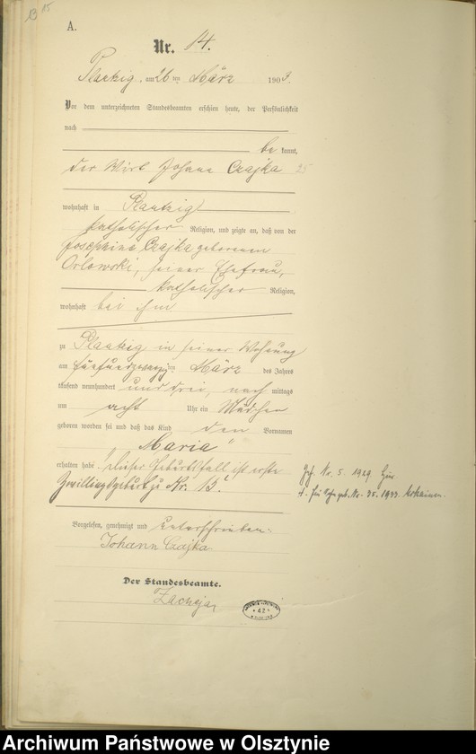 image.from.unit.number "Geburts-Haupt-Register Nr 1 - 43"