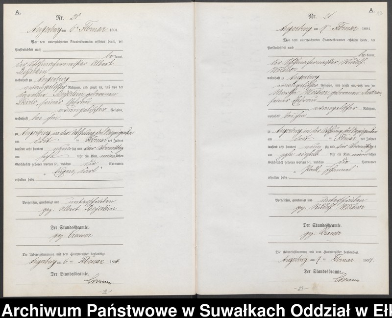 image.from.unit.number "Geburts-Neben-Register des Preussischen Standes-Amtes Angerburg Kreis Angerburg"