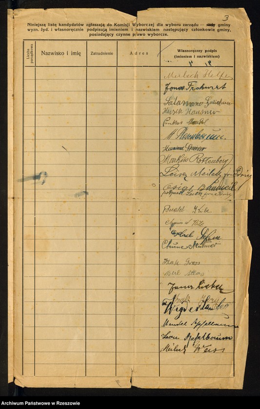 image.from.unit.number "Listy płatników składki Gminy Wyznaniowej Żydowskiej w Czudcu"