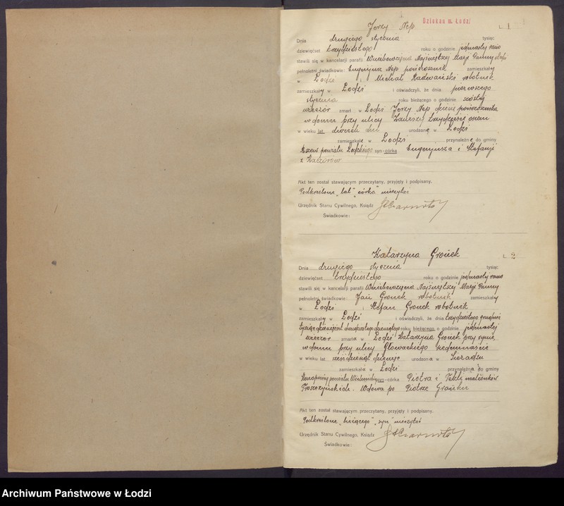 Obraz 3 z jednostki "Akta zgonów"