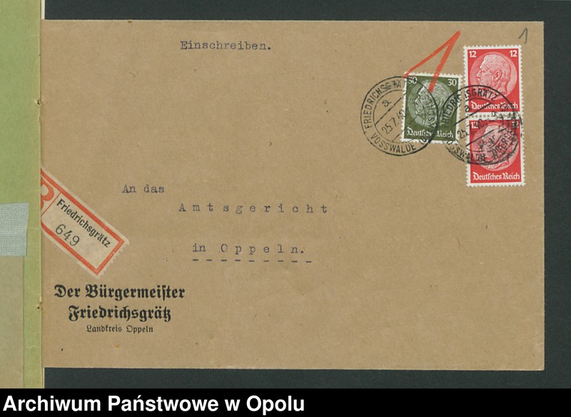 Obraz 5 z jednostki "Verfügung von Todes wegen der Anna Swoboda geb[oren] Bredel aus Friedrichsgrätz gestorben am 28.07.1940 zuletzt wohnhaft in Friedrichsgrätz."