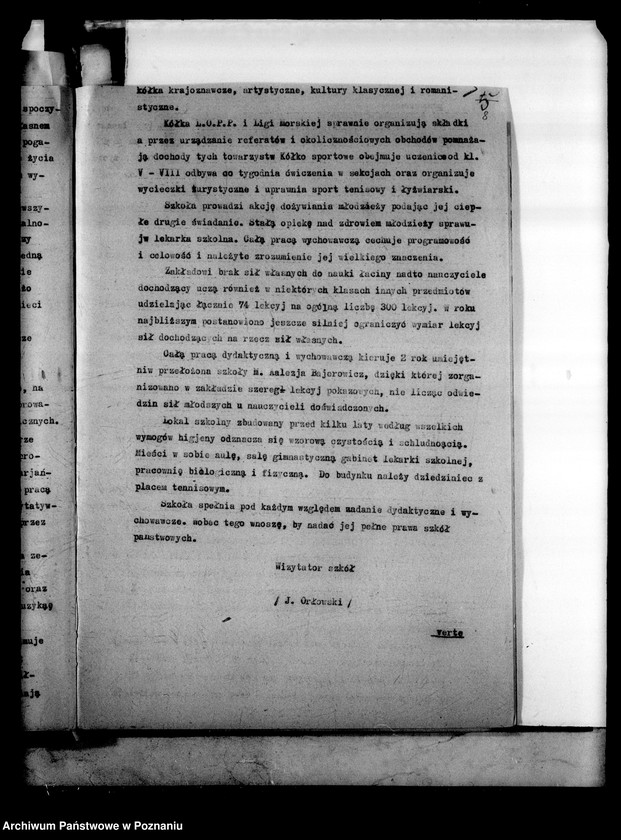 Obraz 12 z jednostki "Prywatne Gimnazjum Żeńskie SS. Urszulanek - Poznań [sprawozdanie z wizytacji i sprawy szkolne]"