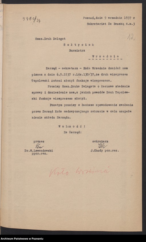 Obraz 19 z jednostki "Września - akta koła."