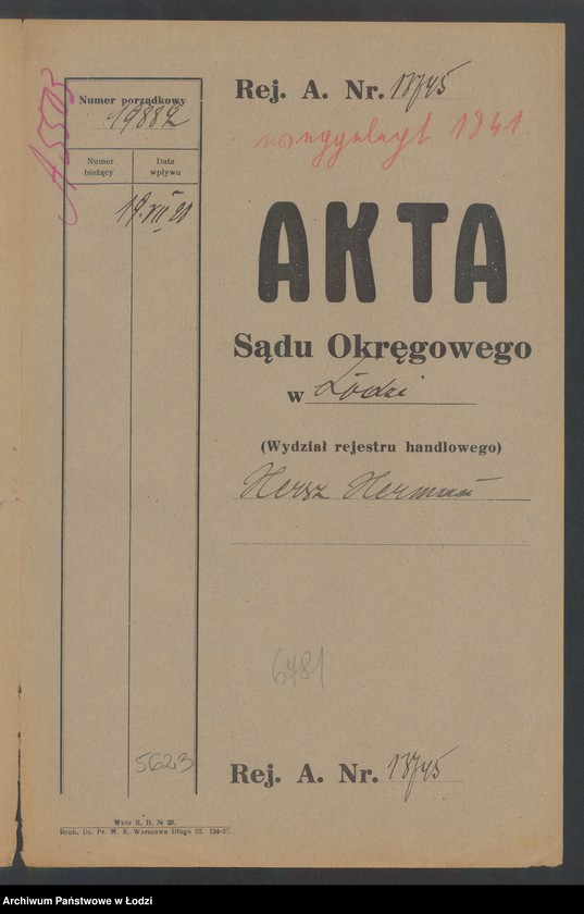 Obraz 2 z jednostki "Hersz Herman – sprzedaż pończoch, rękawiczek i galanterji"