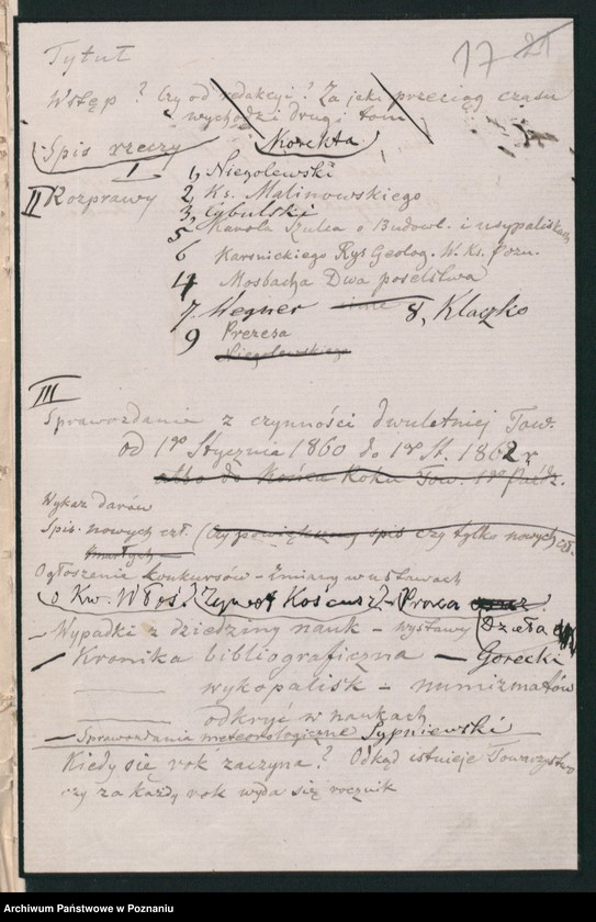 Obraz 20 z jednostki "A. betr. die Gräfliche Familie Działyński, besonders die Grafen Titus und Johann"