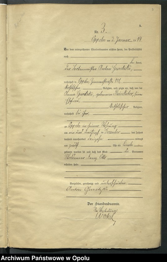 image.from.unit.number "Urząd Stanu Cywilnego Opole Księga Urodzeń Rok 1914 1-519"