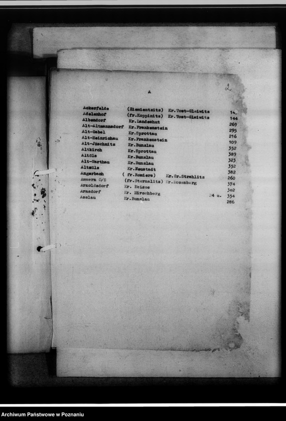 Obraz 6 z jednostki "Verzeichnis der Diözesenarchiv Breslau [Wrocław], Göpperstrasse 12 liegenden Kirchenbücher"