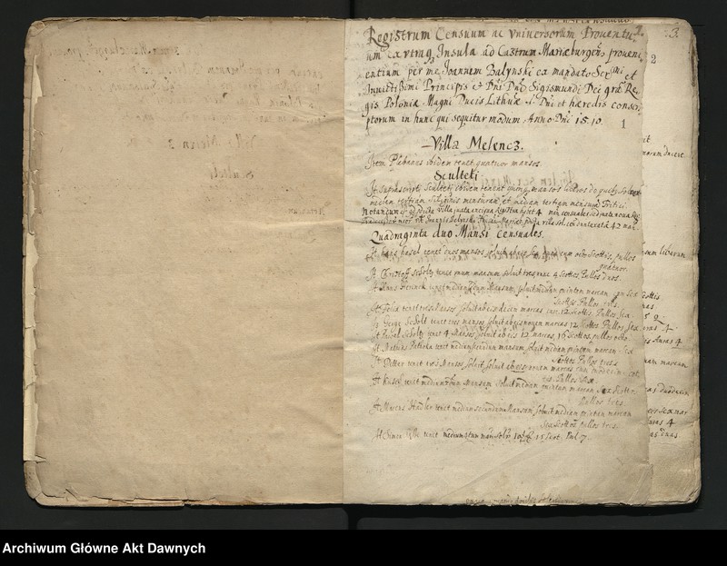 Obraz z jednostki "Revisio Oeconomiae Marienburgensis. Registrum censuum ac universorum proventuum."