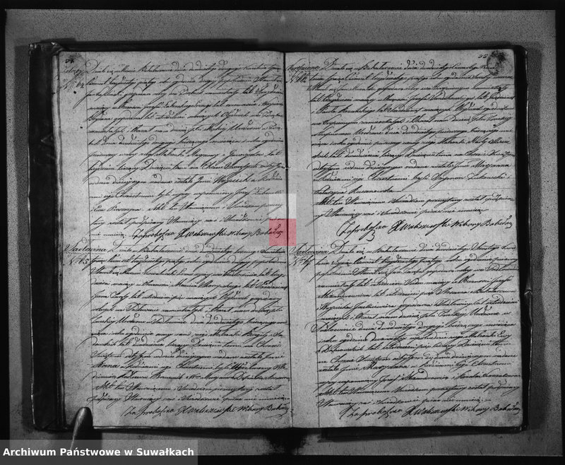 Obraz 20 z jednostki "Księga Duplikat Urodzonych Zaślubionych Zmarłych z Roku 1835 Parafij Bakałarzewskiey Przeznaczona do Archiwum Hipotecznego Powiatu Dąbrowskiego"