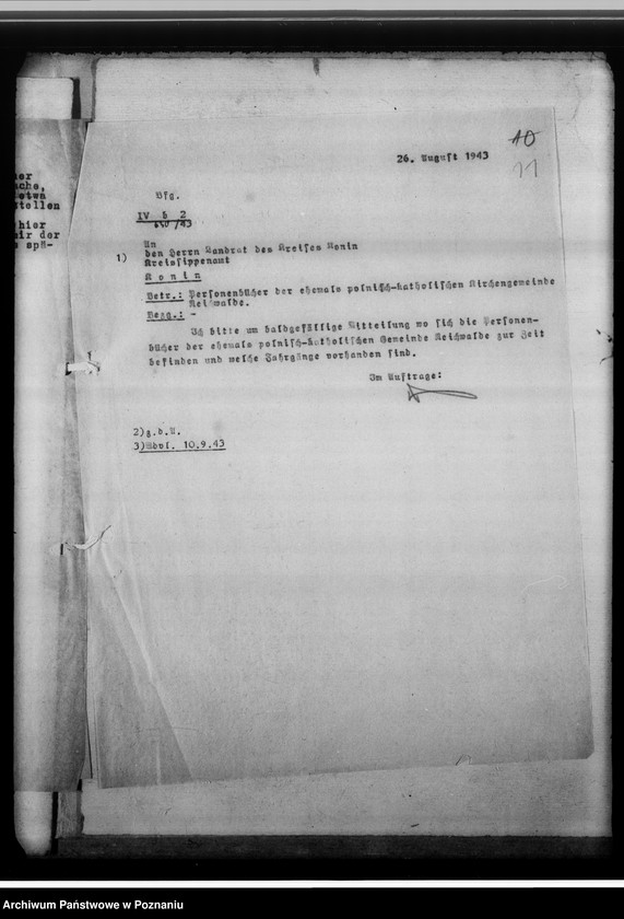 Obraz 15 z jednostki "[Korespondencja w sprawach organizacyjnych], Kreissippenamt Konin"