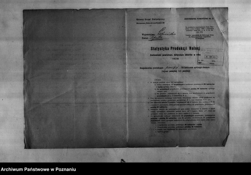 Obraz 7 z jednostki "/Statystyka produkcji rolnej - zestawienie powiatowe - miasto Poznań"