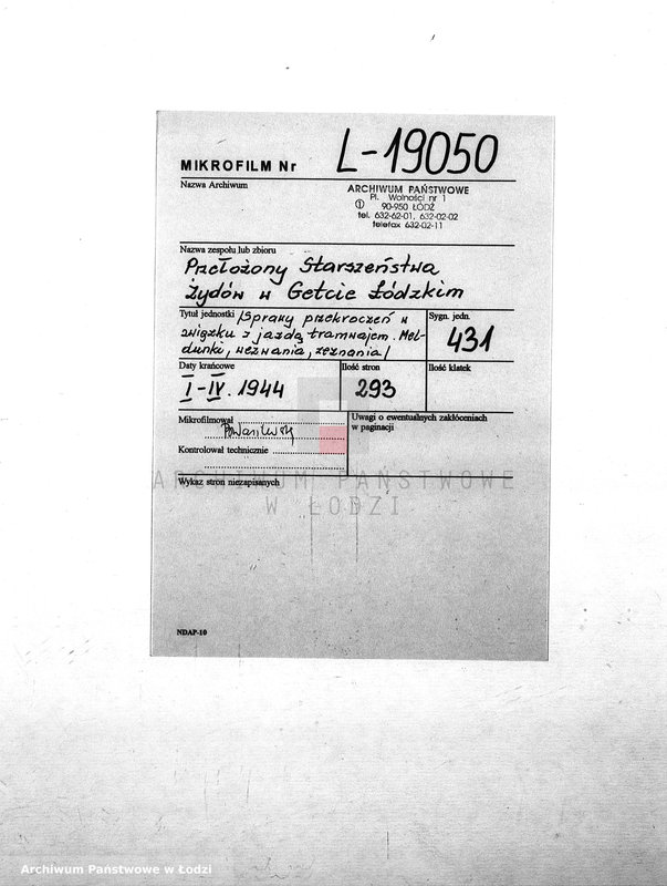 Obraz 2 z jednostki "[Sprawy przekroczeń w związku z jazdą tramwajem]"