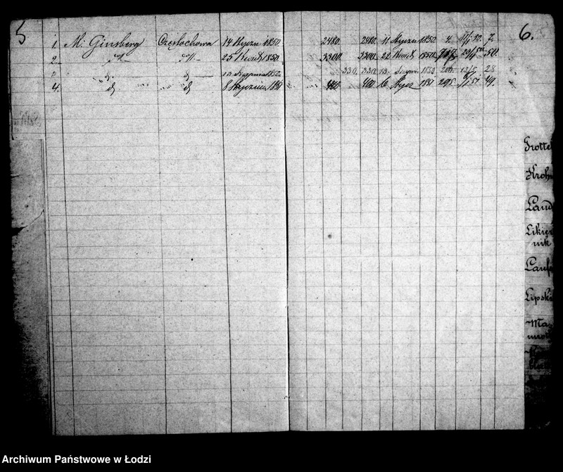 Obraz 7 z jednostki "Kontrola przędzy bawełnianej do miasta Łodzi sprowadzonej w 1850 r."