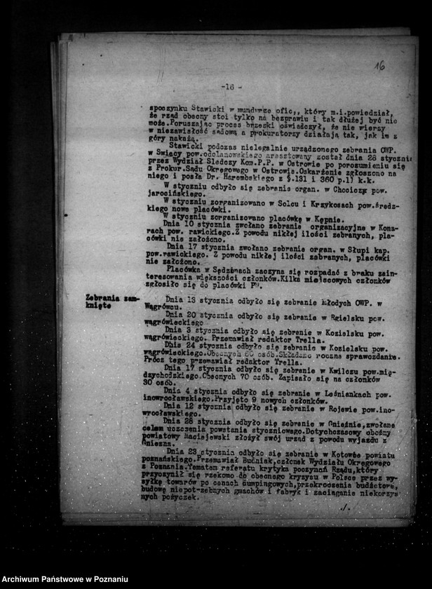 Obraz 20 z jednostki "Sprawozdania z polskiego legalnego ruchu polityczno-społecznego za miesiące styczeń, luty, marzec 1932 r."