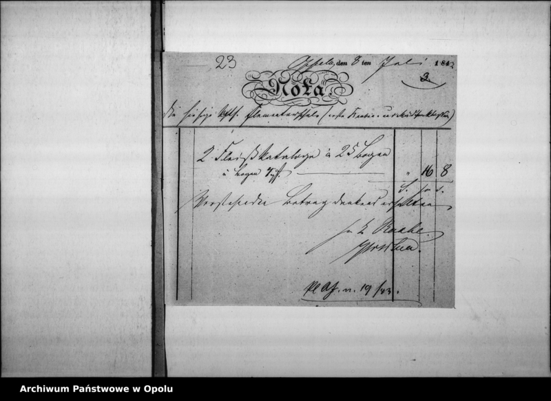 Obraz 20 z jednostki "Acta des Magistrats zu Oppeln betreffend: die Revision der Rechnungen der Domherr Franz Paulschen Schulstiftung und Erteilung der Decharge für den Rendanten de Anno 1844 bis Mai 1853"