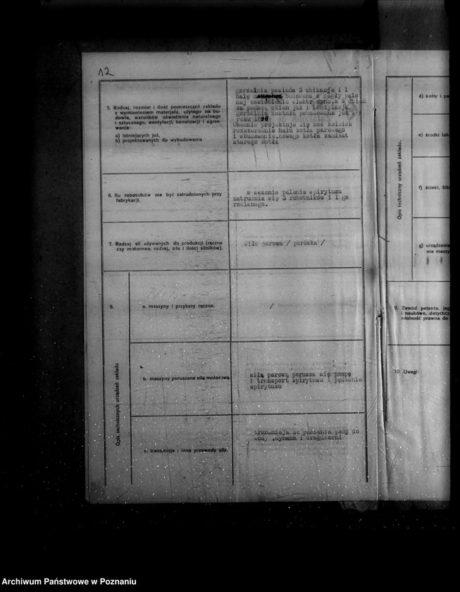 image.from.unit.number "Zatwierdzenie zakładu przemysłowego /gorzelni/ w maj. Gostkowo własność W. Bitter"