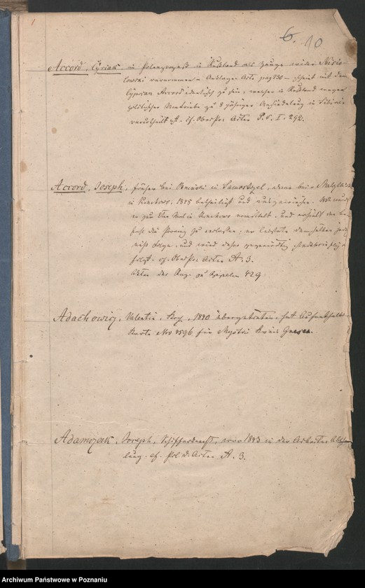 Obraz 13 z jednostki "Verzeichnis der Emigranten"