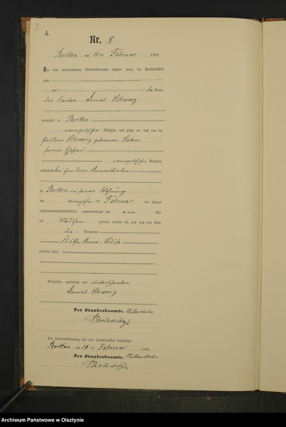 Obraz 11 z jednostki "Geburts-Neben-Register Nr 1 - 48"