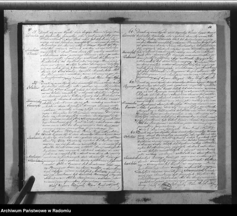 image.from.unit.number "Książka Duplikat Akt Cywilno - Religijnych Parafij Wysoka w powiecie Szydłowieckim Obwodzie Opoczyńskim Gubernij Sandomierskiej na rok 1839 sporządzona"