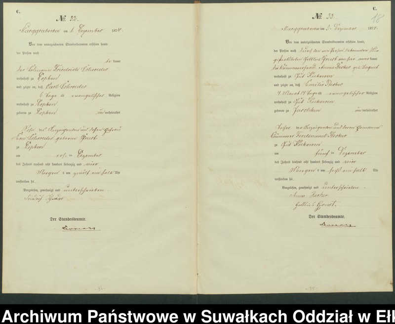 image.from.unit.number "Haupt-Sterbe-Register des Königlich Preussischen Standes-Amtes Landgemeinde Marggrabowa Kreis Oletzko"