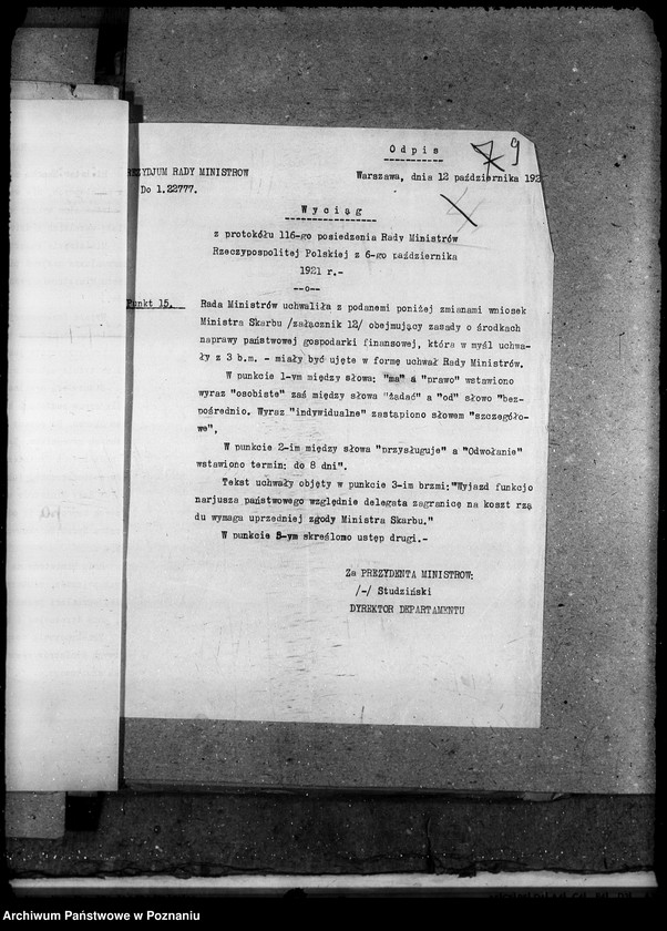 Obraz 14 z jednostki "Budżet, okólniki departamentu skarbu, rok 1921"