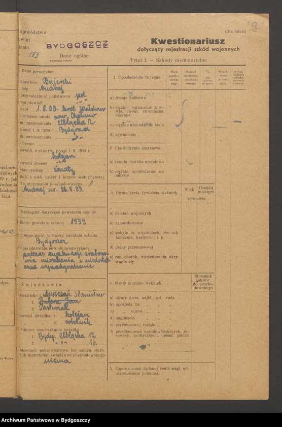 image.from.unit.number "Kwestionariusz dotyczący rejestracji szkód wojennych, nr 181-240"