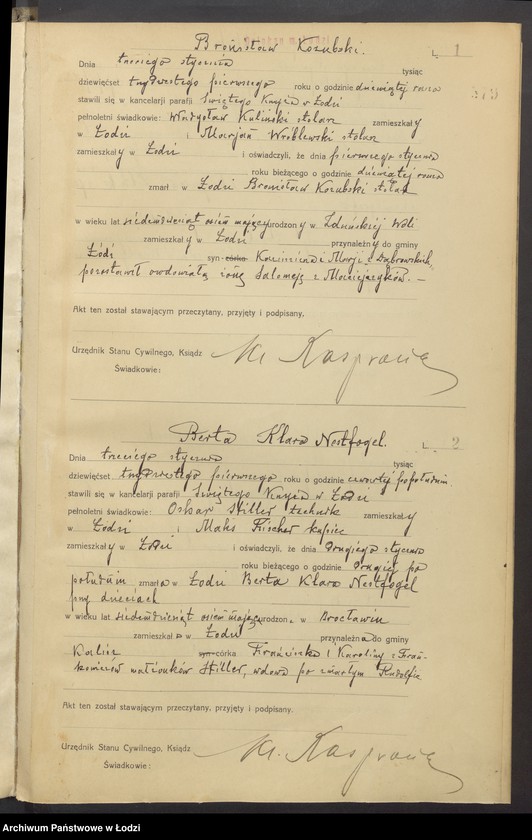 Obraz 3 z jednostki "Akta zgonów"