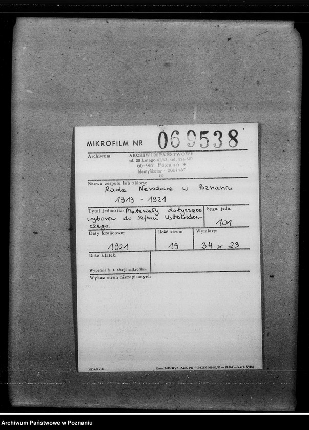 Obraz 2 z jednostki "Materiały dotyczące wyborów do Sejmu Ustawodawczego."