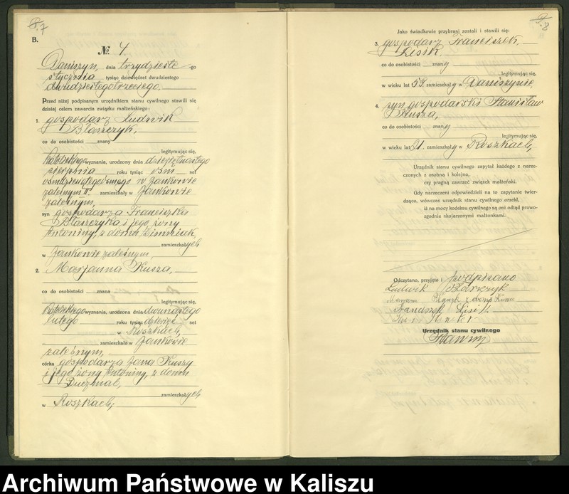 Obraz 7 z jednostki "[Księga małżeństw]"